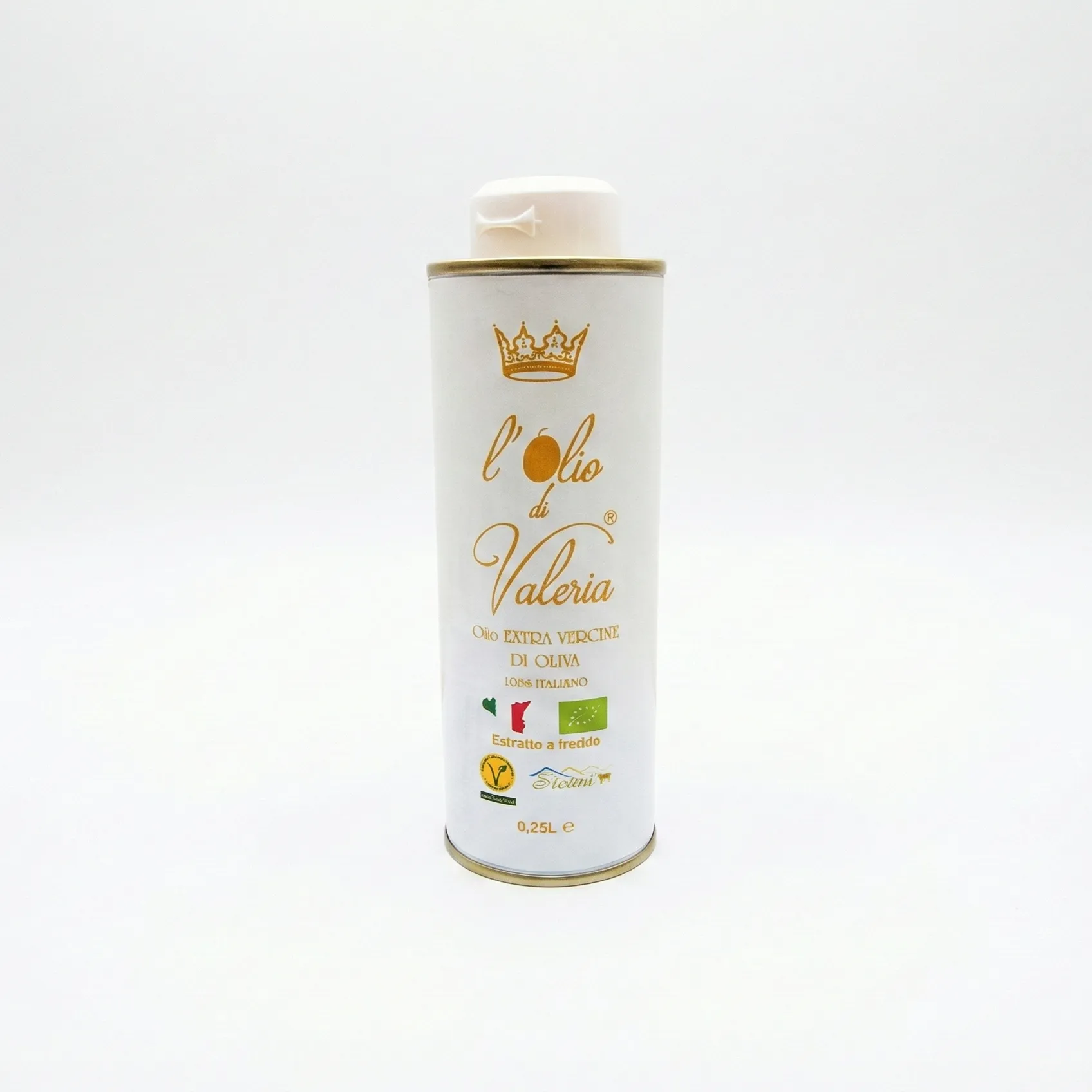Lattina Olio Extravergine Biologico 250ml Design Bianco Nero Siciliano